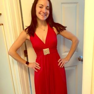 Red Fancy Speeklers Prom Dress